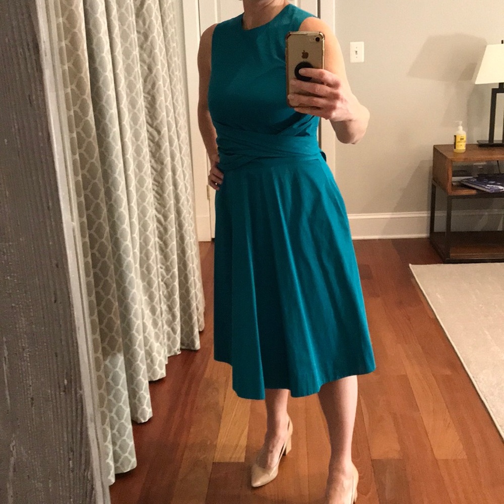 Hobbs London teal dress size 4
